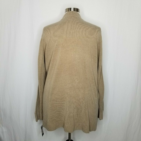 Karen Scott Open-Front Cardigan  Chestnut Heather - Picture 6 of 8